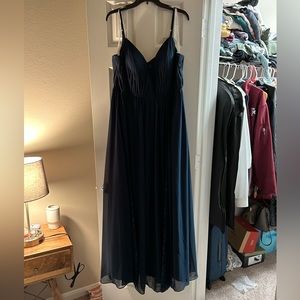 Navy Spaghetti Strap Dress